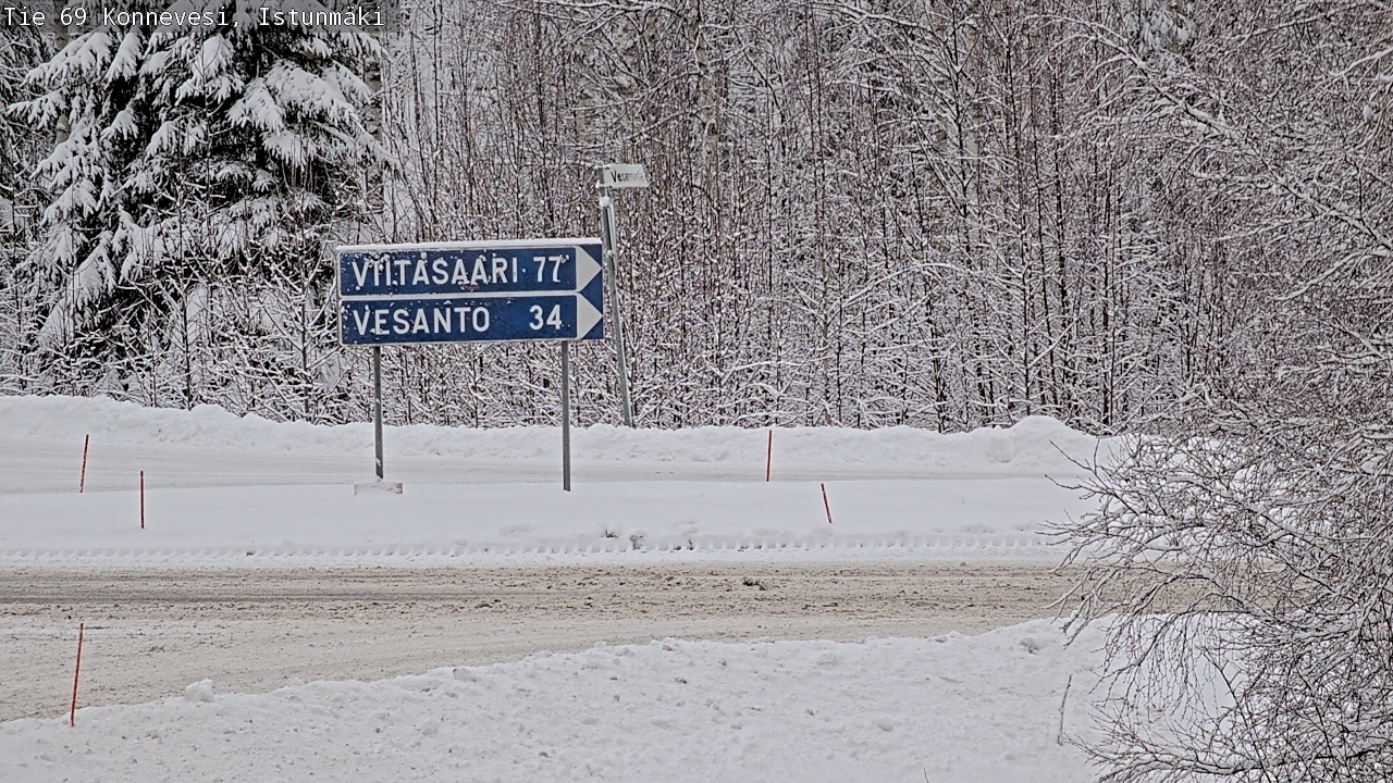 Weather Camera Image Väg 69 Konnevesi, Istunmäki, Konnevesi, Keski-Suomi