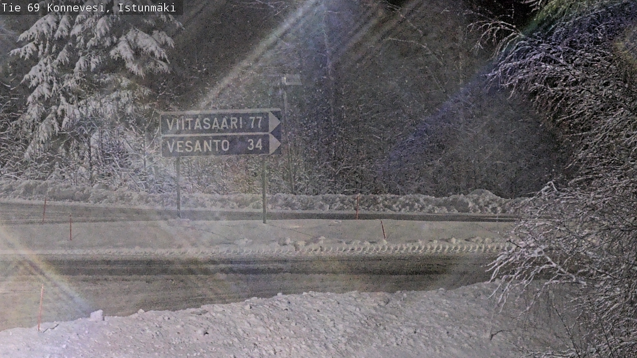 Weather Camera Image Väg 69 Konnevesi, Istunmäki, Konnevesi, Keski-Suomi