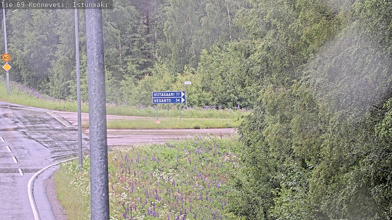 Weather Camera Image Road 69 Konnevesi, Istunmäki, Konnevesi, Keski-Suomi