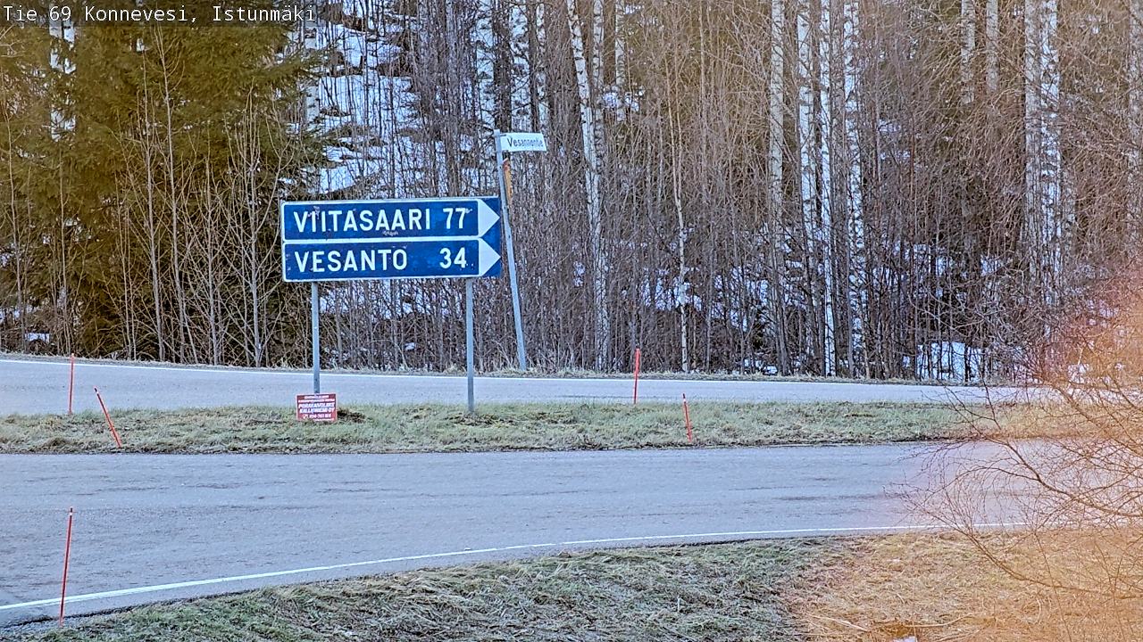 Weather Camera Image Väg 69 Konnevesi, Istunmäki, Konnevesi, Keski-Suomi