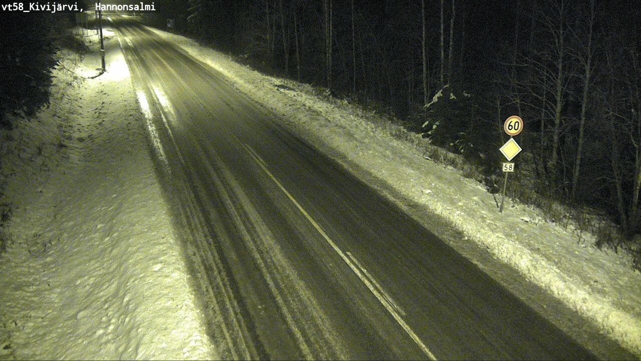 Weather Camera Image Road 58 Kivijärvi, Hannonsalmi, Kivijärvi, Keski-Suomi