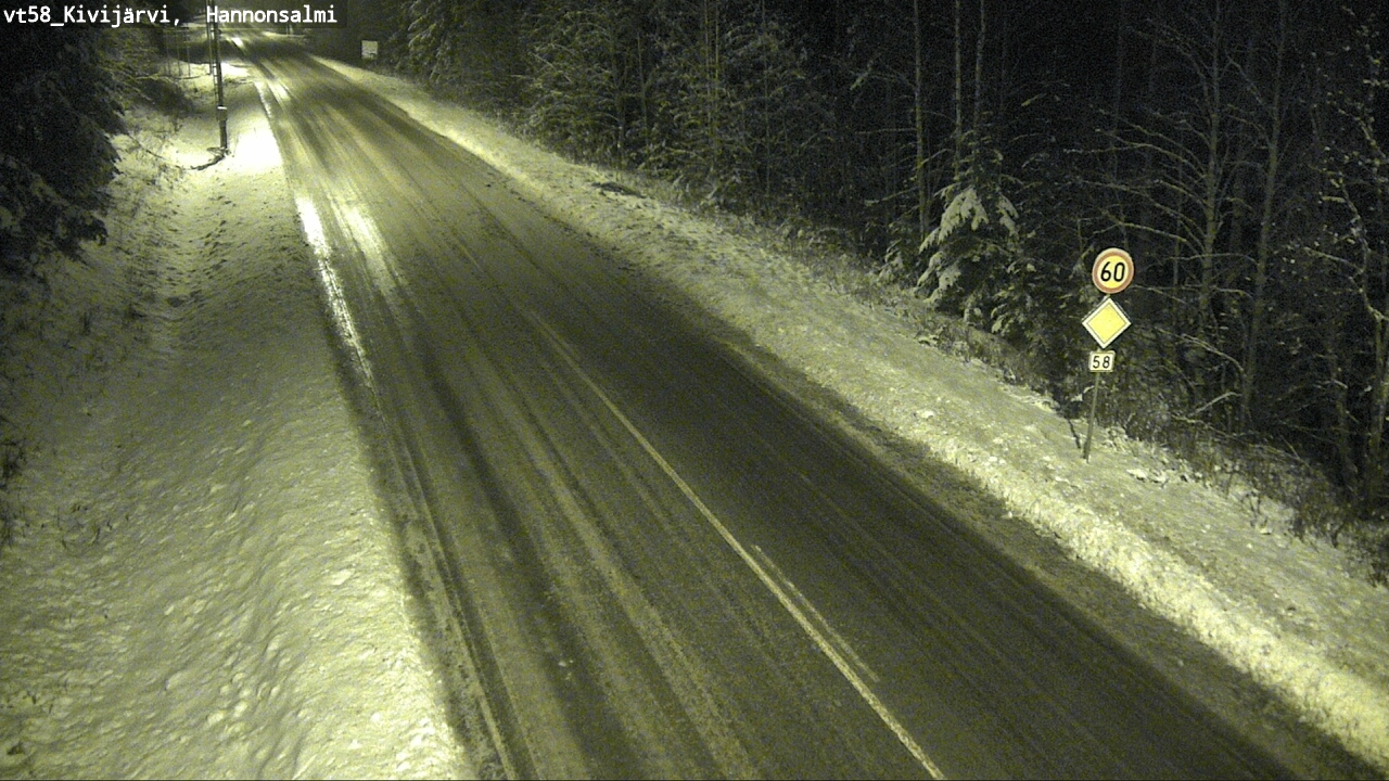 Weather Camera Image Road 58 Kivijärvi, Hannonsalmi, Kivijärvi, Keski-Suomi