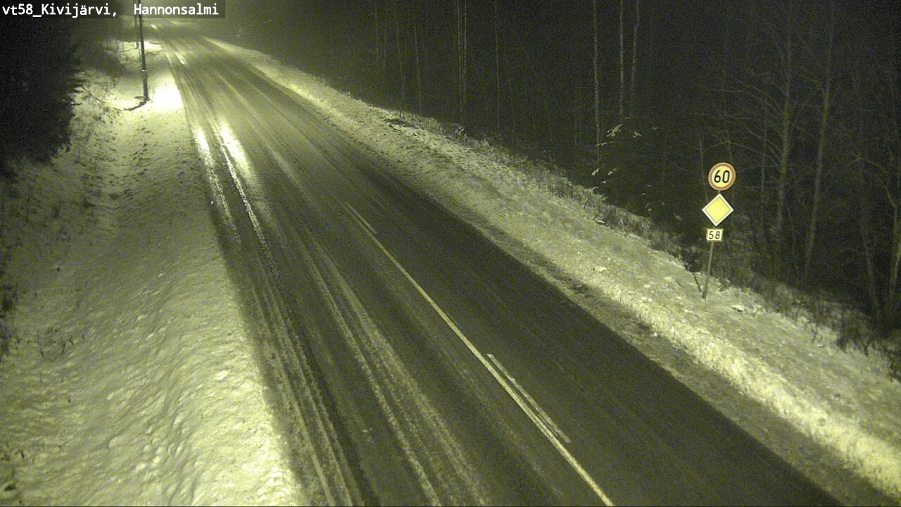 Weather Camera Image Road 58 Kivijärvi, Hannonsalmi, Kivijärvi, Keski-Suomi