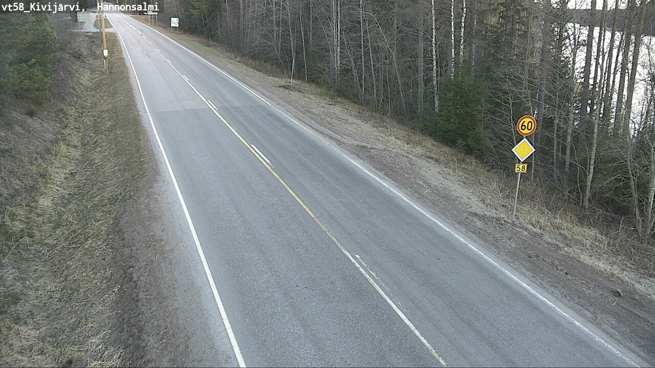 Weather Camera Image Road 58 Kivijärvi, Hannonsalmi, Kivijärvi, Keski-Suomi