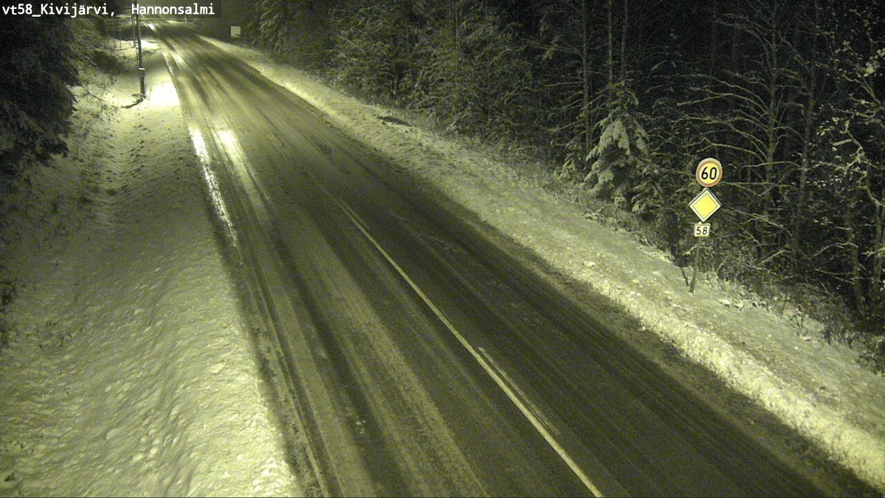 Weather Camera Image Road 58 Kivijärvi, Hannonsalmi, Kivijärvi, Keski-Suomi