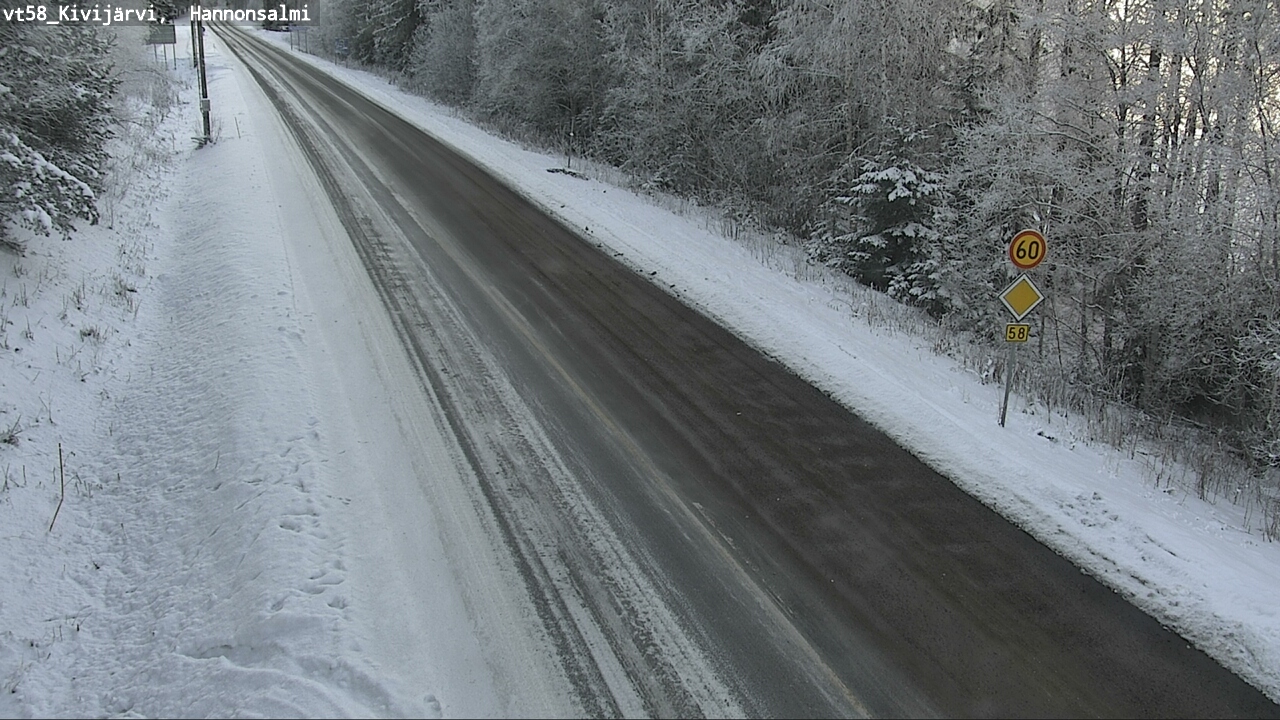 Weather Camera Image Road 58 Kivijärvi, Hannonsalmi, Kivijärvi, Keski-Suomi