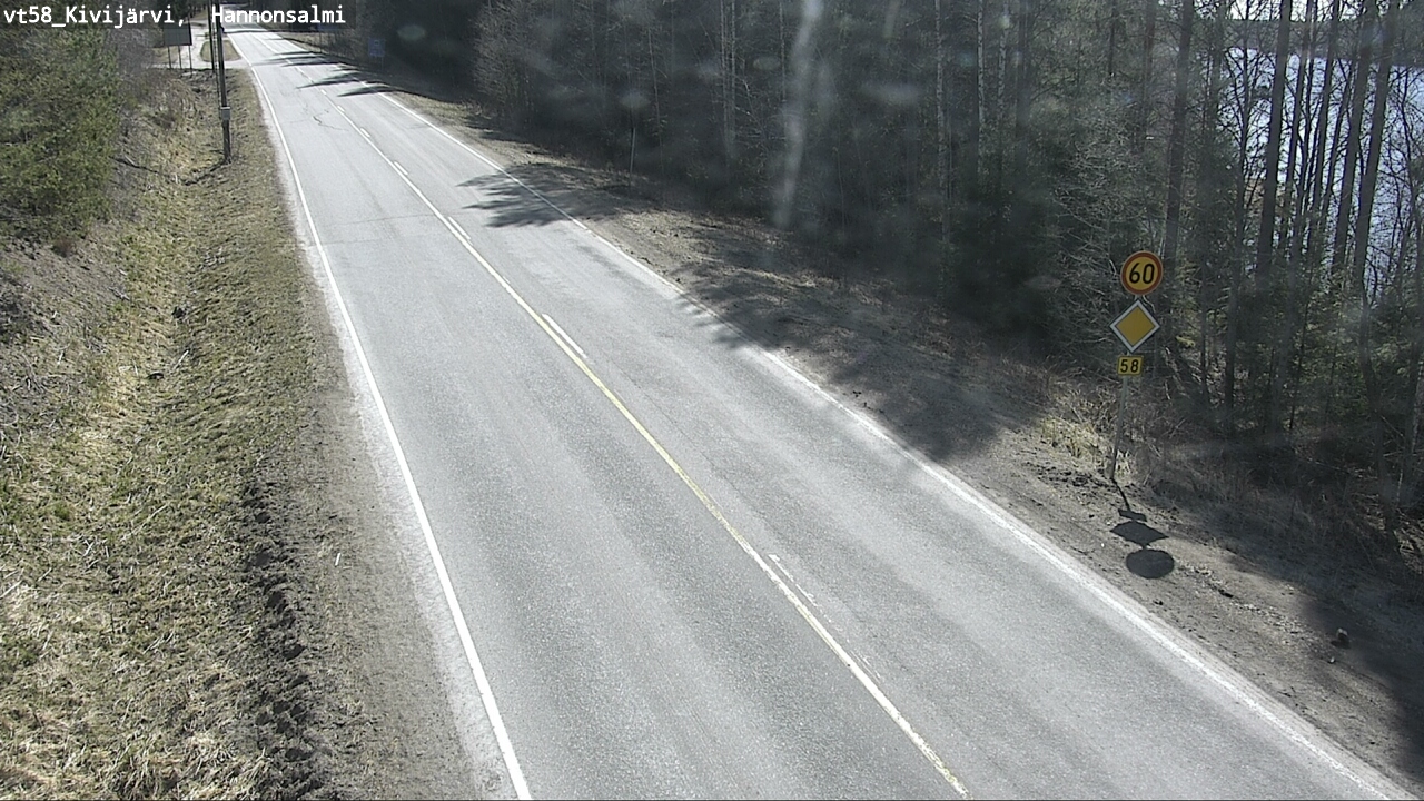 Weather Camera Image Road 58 Kivijärvi, Hannonsalmi, Kivijärvi, Keski-Suomi