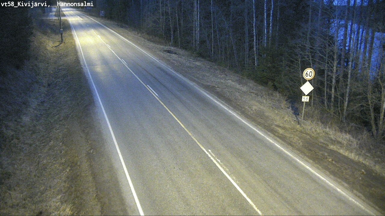 Weather Camera Image Road 58 Kivijärvi, Hannonsalmi, Kivijärvi, Keski-Suomi