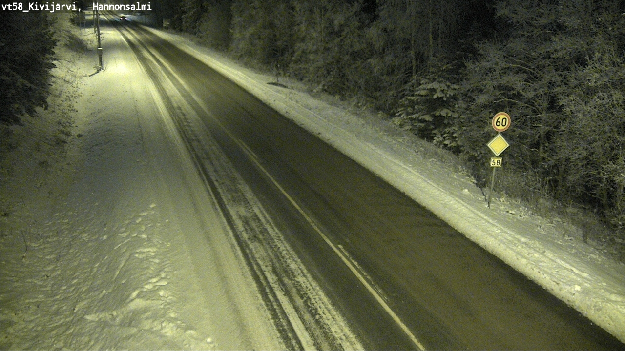 Weather Camera Image Road 58 Kivijärvi, Hannonsalmi, Kivijärvi, Keski-Suomi