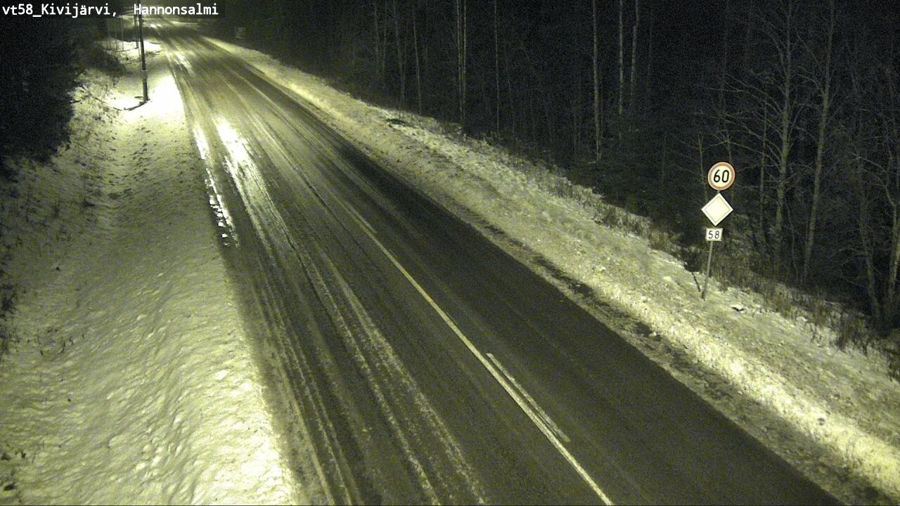 Weather Camera Image Road 58 Kivijärvi, Hannonsalmi, Kivijärvi, Keski-Suomi