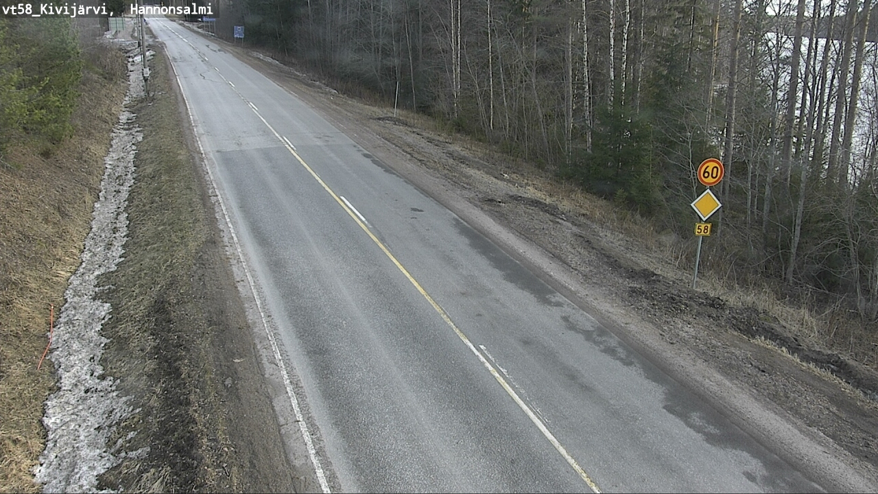 Weather Camera Image Road 58 Kivijärvi, Hannonsalmi, Kivijärvi, Keski-Suomi