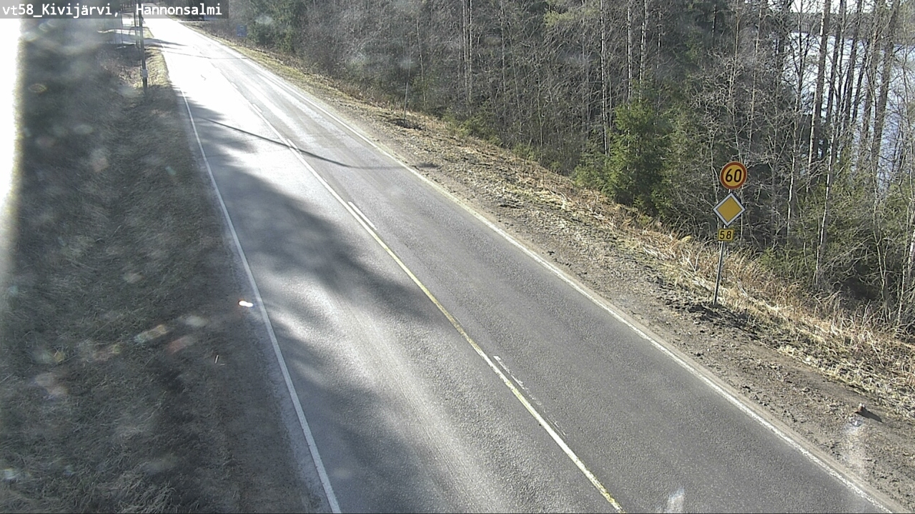 Weather Camera Image Road 58 Kivijärvi, Hannonsalmi, Kivijärvi, Keski-Suomi