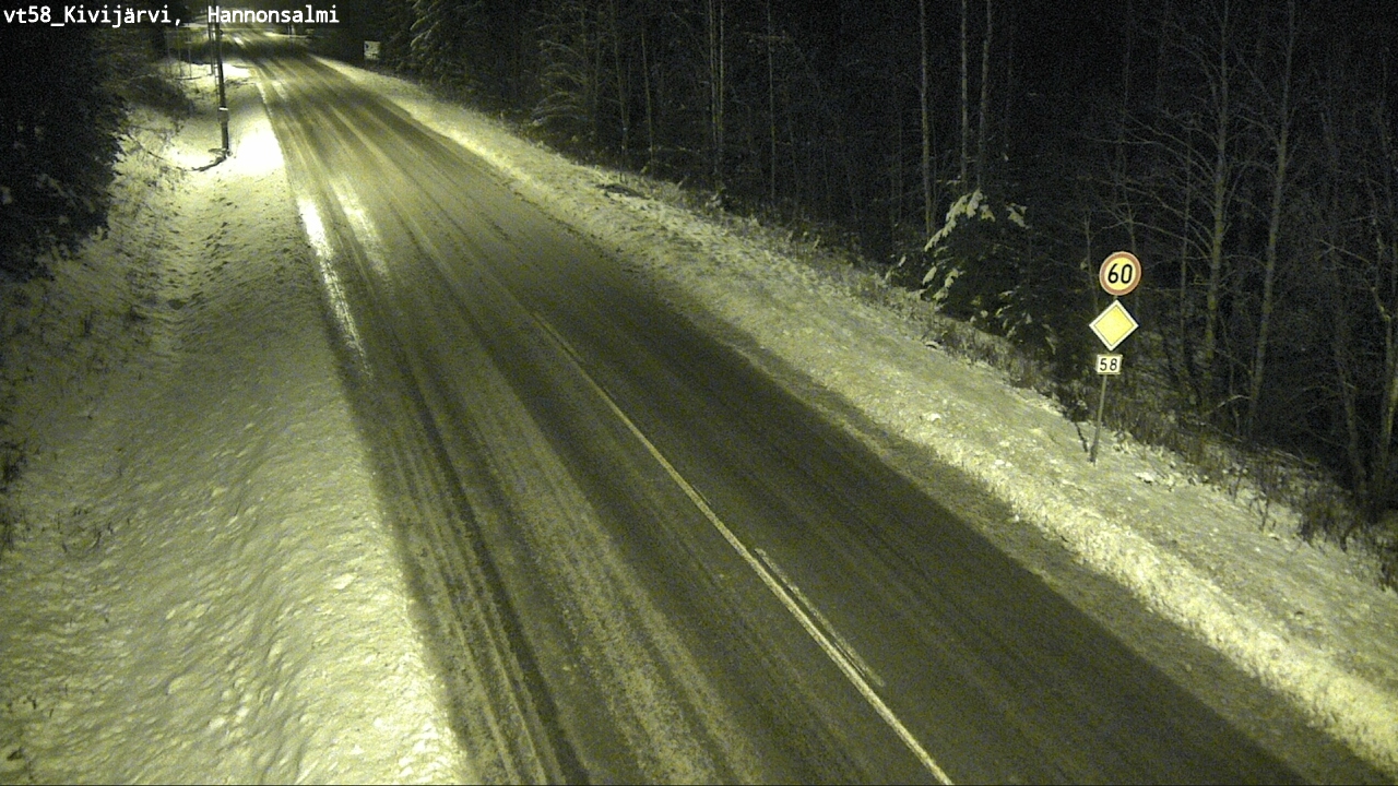 Weather Camera Image Road 58 Kivijärvi, Hannonsalmi, Kivijärvi, Keski-Suomi