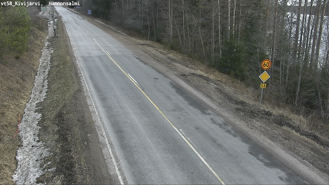 Weather Camera Image Road 58 Kivijärvi, Hannonsalmi, Kivijärvi, Keski-Suomi