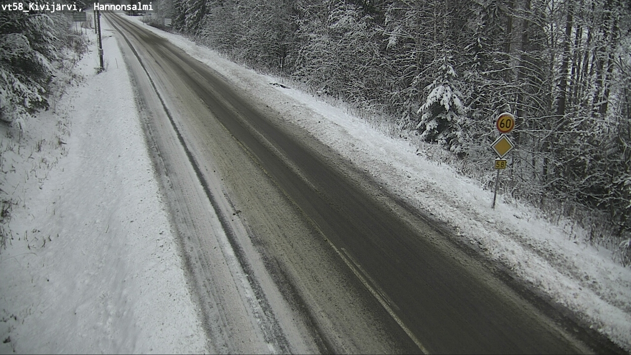 Weather Camera Image Road 58 Kivijärvi, Hannonsalmi, Kivijärvi, Keski-Suomi