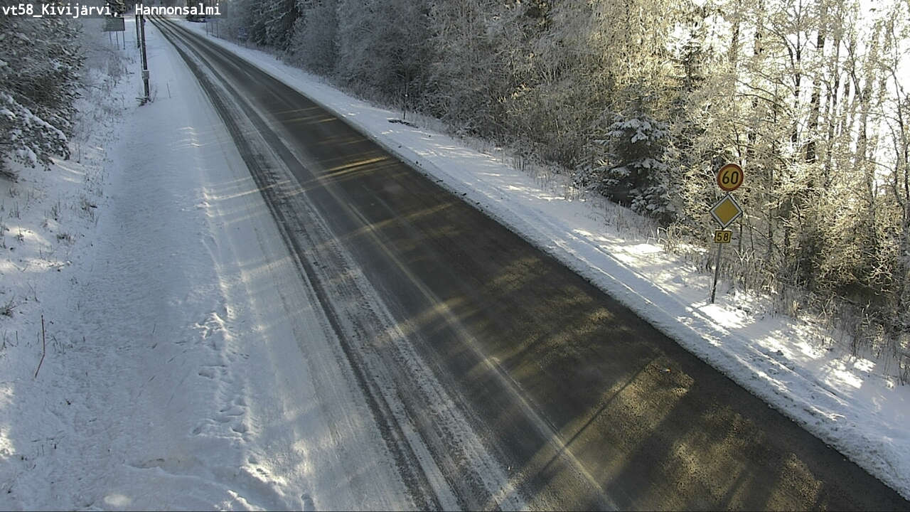Weather Camera Image Road 58 Kivijärvi, Hannonsalmi, Kivijärvi, Keski-Suomi