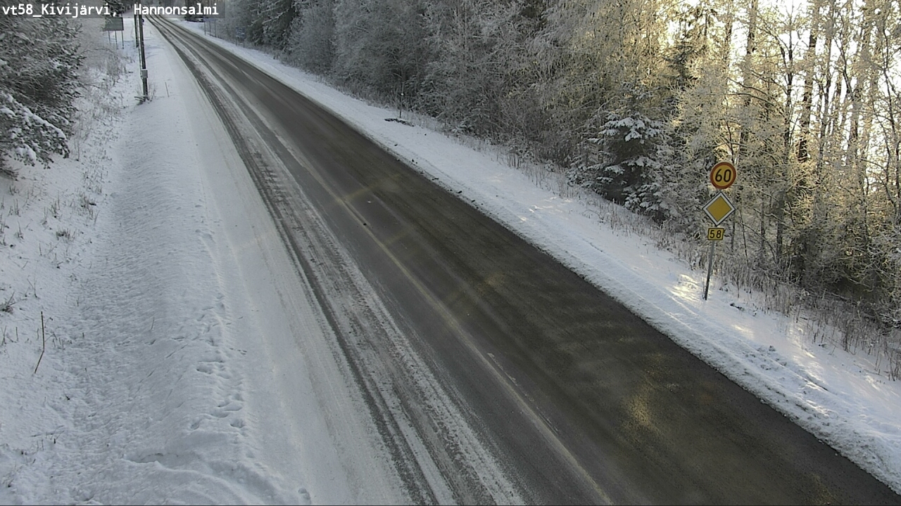 Weather Camera Image Road 58 Kivijärvi, Hannonsalmi, Kivijärvi, Keski-Suomi