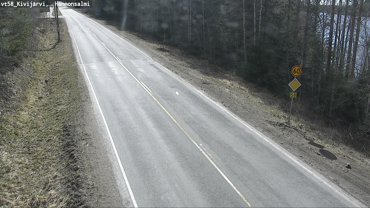 Weather Camera Image Road 58 Kivijärvi, Hannonsalmi, Kivijärvi, Keski-Suomi