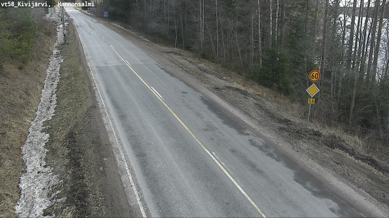 Weather Camera Image Road 58 Kivijärvi, Hannonsalmi, Kivijärvi, Keski-Suomi