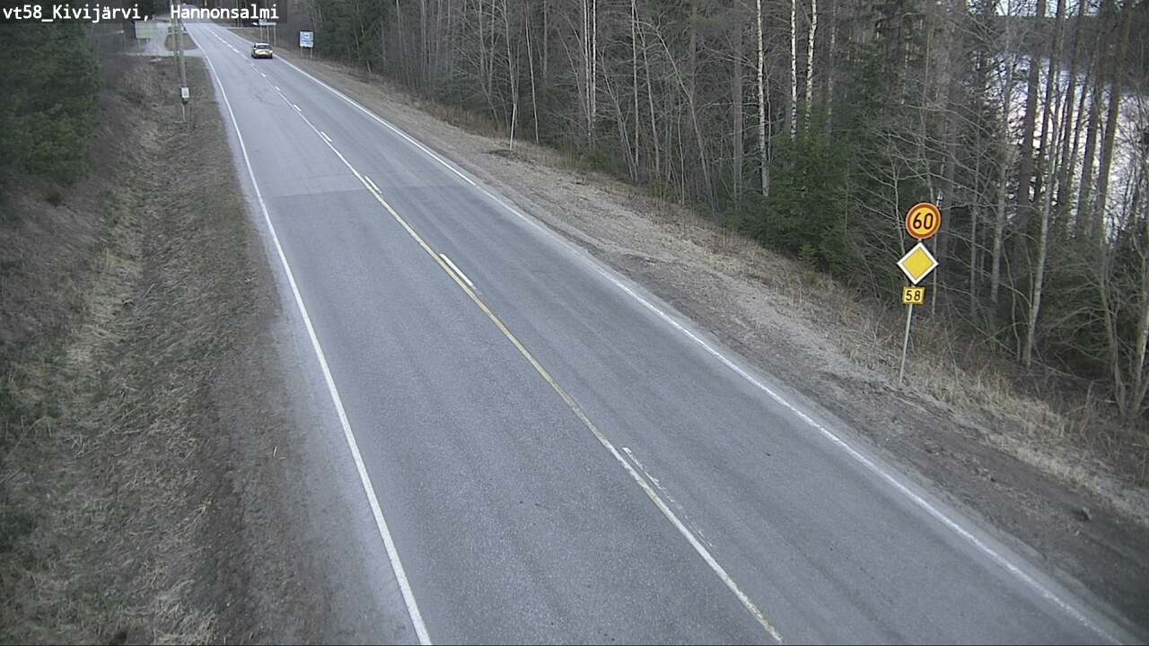 Weather Camera Image Road 58 Kivijärvi, Hannonsalmi, Kivijärvi, Keski-Suomi
