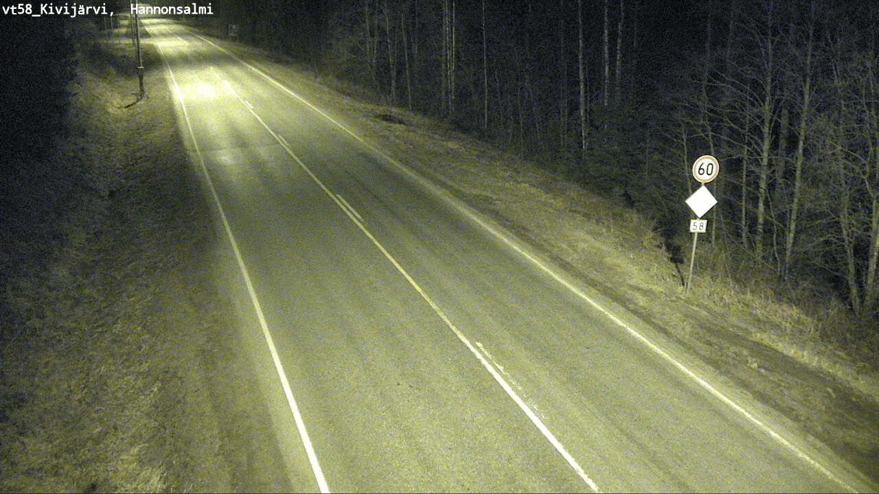 Weather Camera Image Road 58 Kivijärvi, Hannonsalmi, Kivijärvi, Keski-Suomi