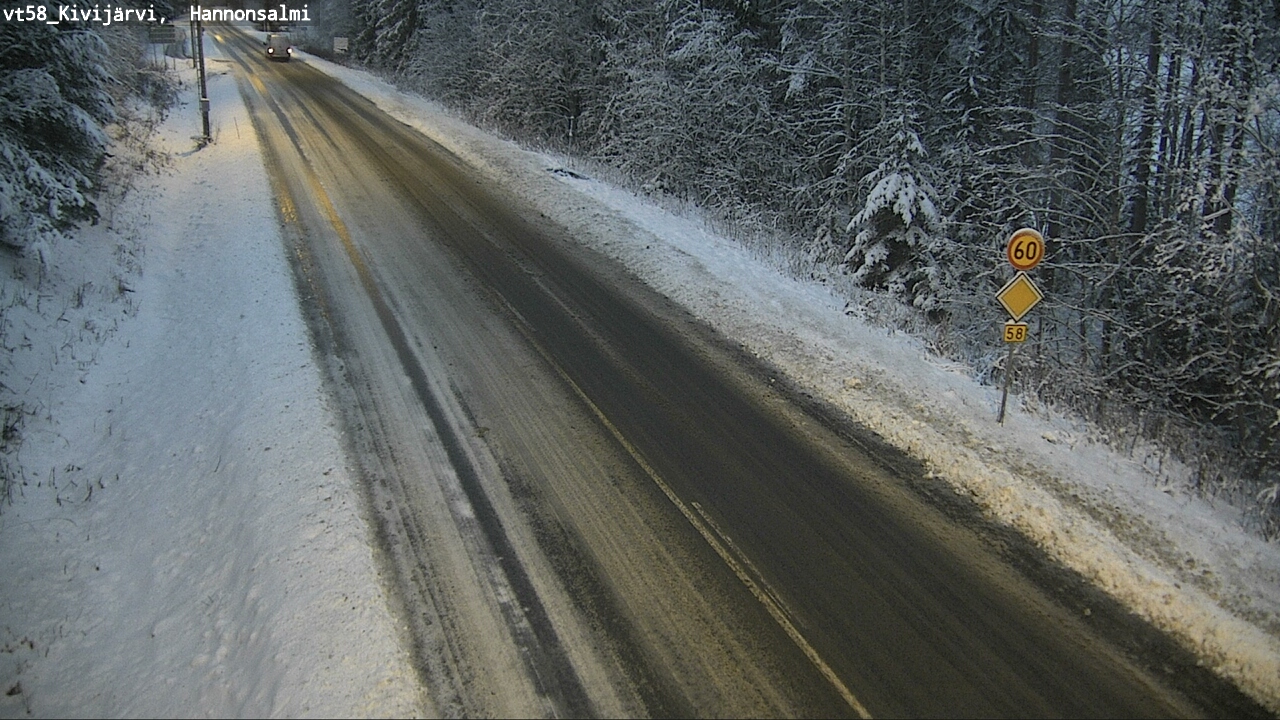 Weather Camera Image Road 58 Kivijärvi, Hannonsalmi, Kivijärvi, Keski-Suomi