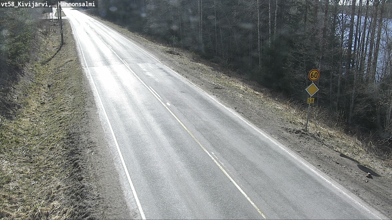 Weather Camera Image Road 58 Kivijärvi, Hannonsalmi, Kivijärvi, Keski-Suomi