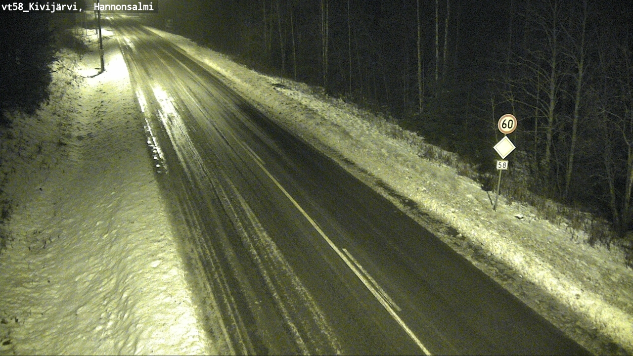 Weather Camera Image Road 58 Kivijärvi, Hannonsalmi, Kivijärvi, Keski-Suomi