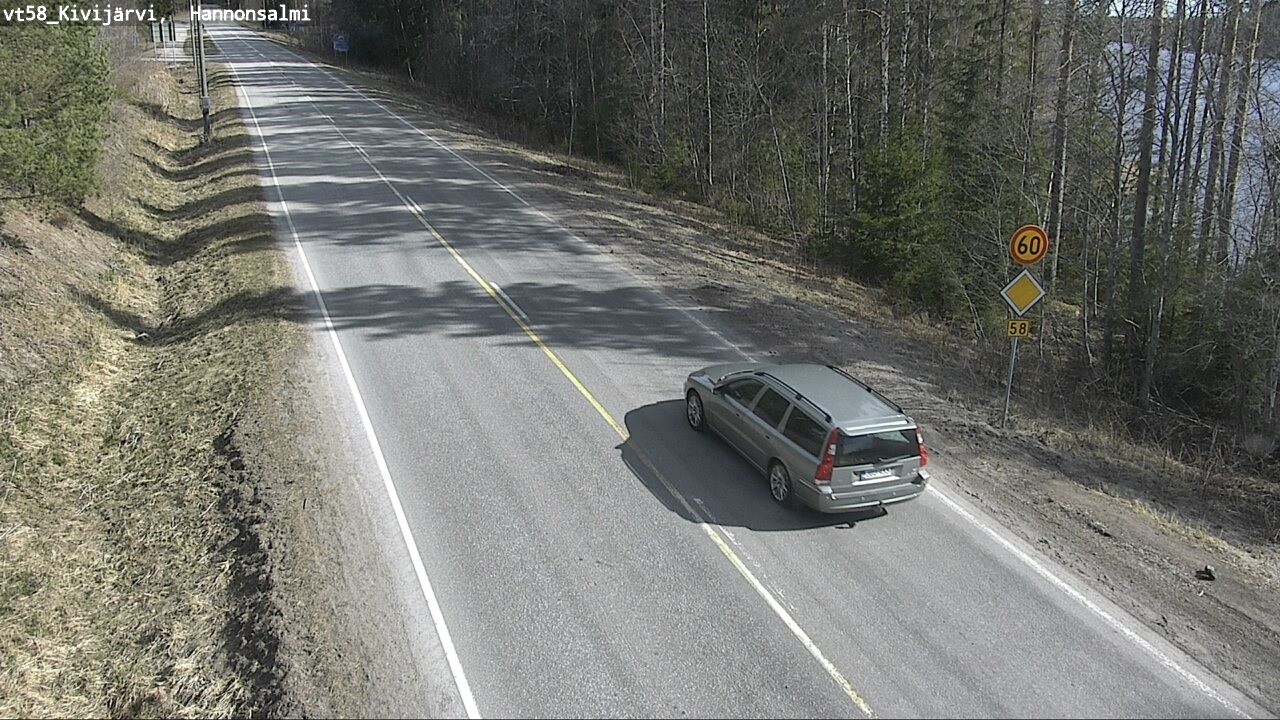 Weather Camera Image Road 58 Kivijärvi, Hannonsalmi, Kivijärvi, Keski-Suomi