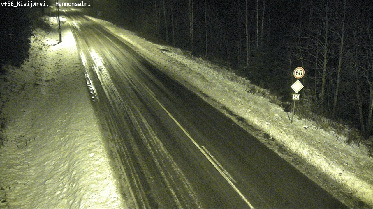 Weather Camera Image Road 58 Kivijärvi, Hannonsalmi, Kivijärvi, Keski-Suomi