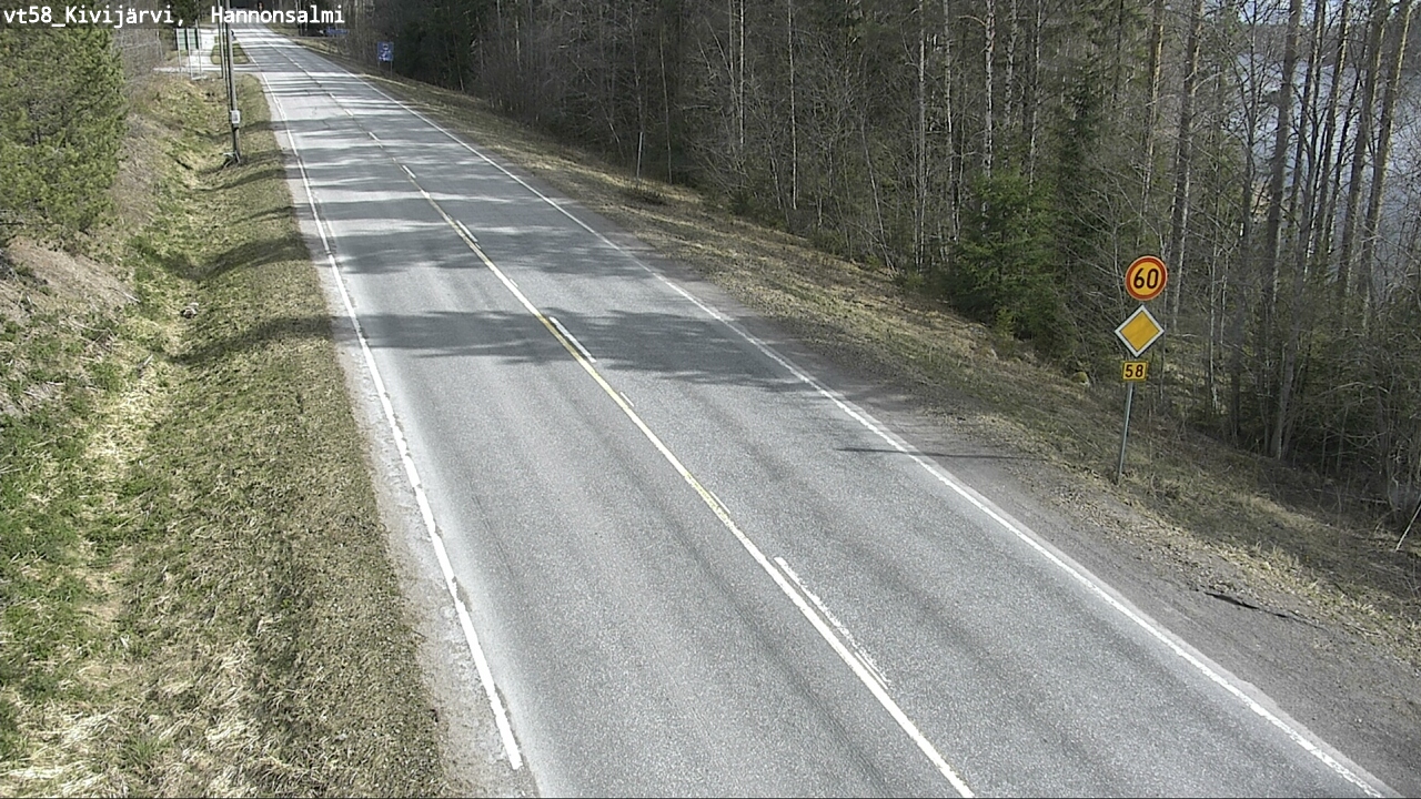 Weather Camera Image Väg 58 Kivijärvi, Hannonsalmi, Kivijärvi, Keski-Suomi