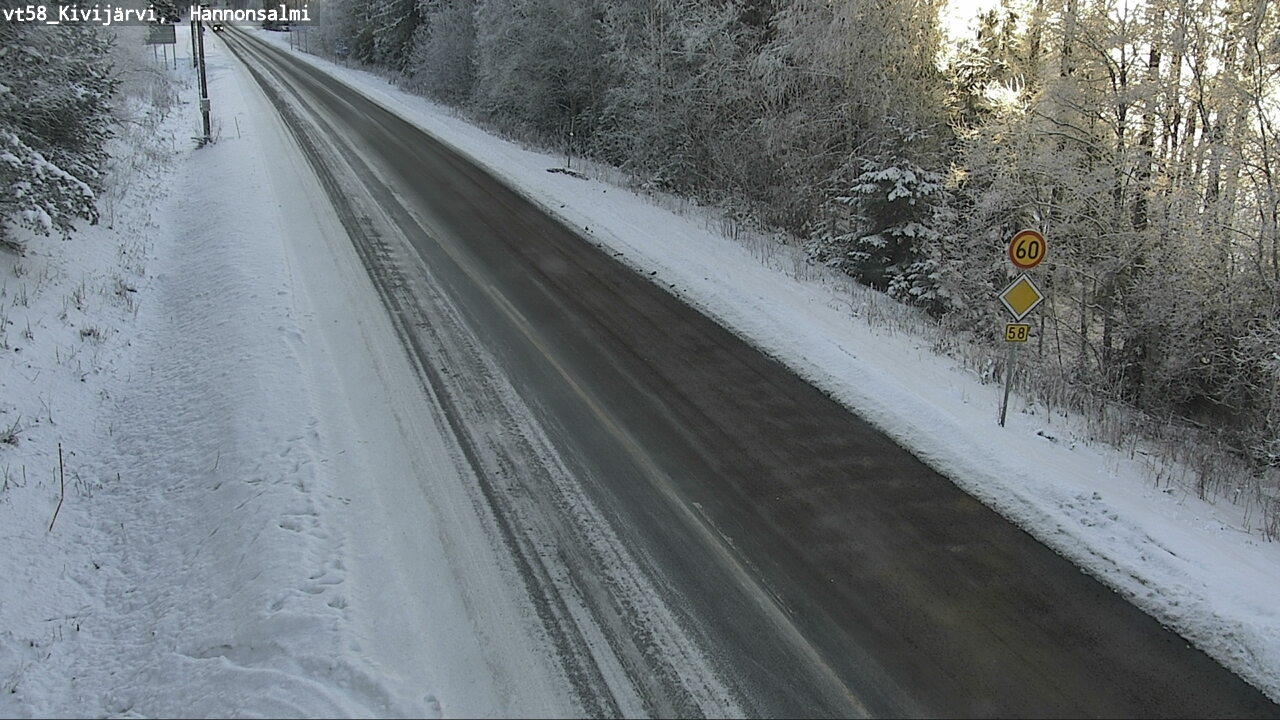 Weather Camera Image Road 58 Kivijärvi, Hannonsalmi, Kivijärvi, Keski-Suomi