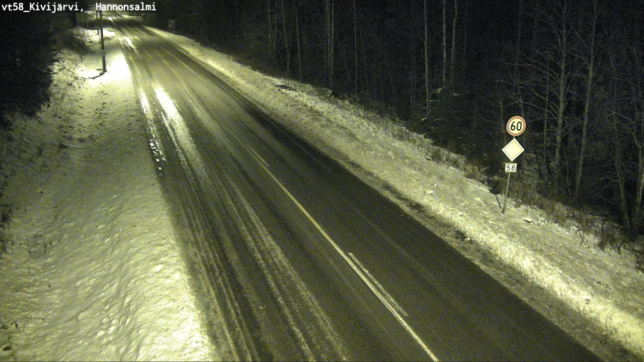 Weather Camera Image Road 58 Kivijärvi, Hannonsalmi, Kivijärvi, Keski-Suomi
