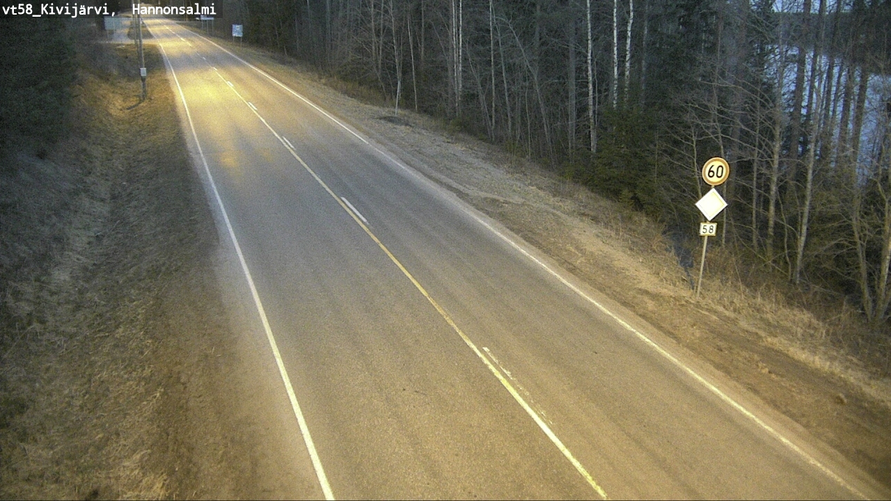 Weather Camera Image Road 58 Kivijärvi, Hannonsalmi, Kivijärvi, Keski-Suomi