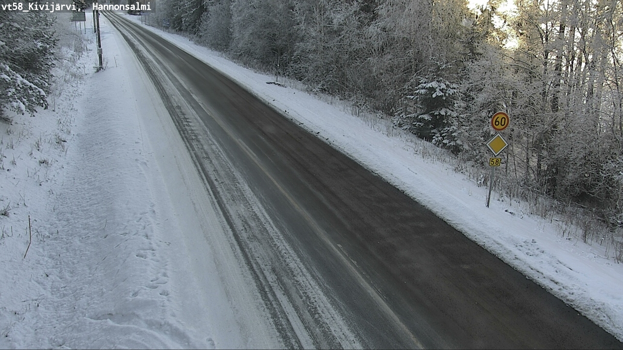 Weather Camera Image Road 58 Kivijärvi, Hannonsalmi, Kivijärvi, Keski-Suomi