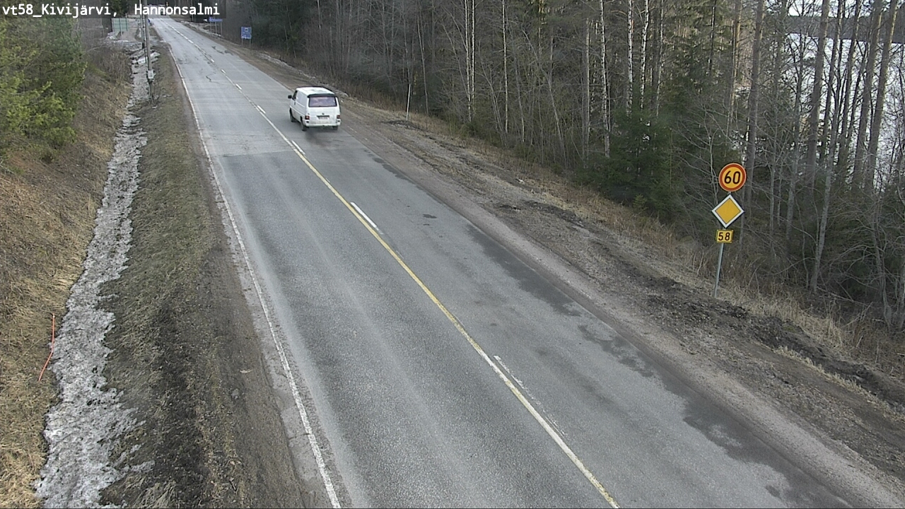 Weather Camera Image Road 58 Kivijärvi, Hannonsalmi, Kivijärvi, Keski-Suomi