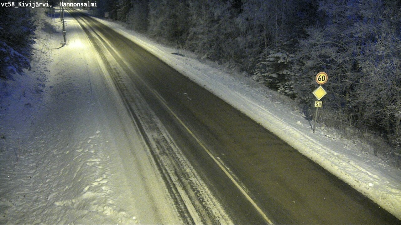 Weather Camera Image Road 58 Kivijärvi, Hannonsalmi, Kivijärvi, Keski-Suomi