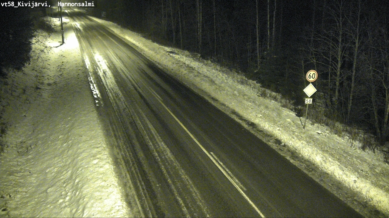 Weather Camera Image Road 58 Kivijärvi, Hannonsalmi, Kivijärvi, Keski-Suomi