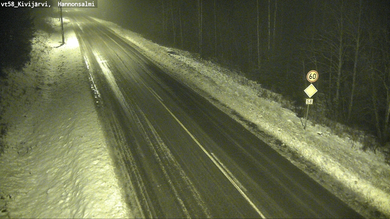 Weather Camera Image Väg 58 Kivijärvi, Hannonsalmi, Kivijärvi, Keski-Suomi