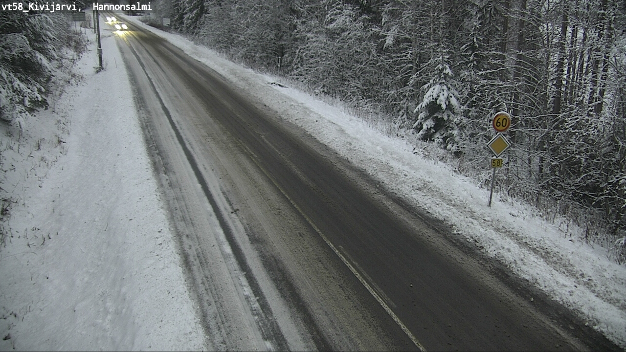 Weather Camera Image Road 58 Kivijärvi, Hannonsalmi, Kivijärvi, Keski-Suomi