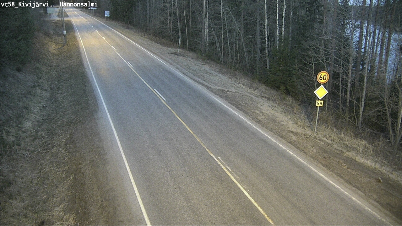 Weather Camera Image Road 58 Kivijärvi, Hannonsalmi, Kivijärvi, Keski-Suomi