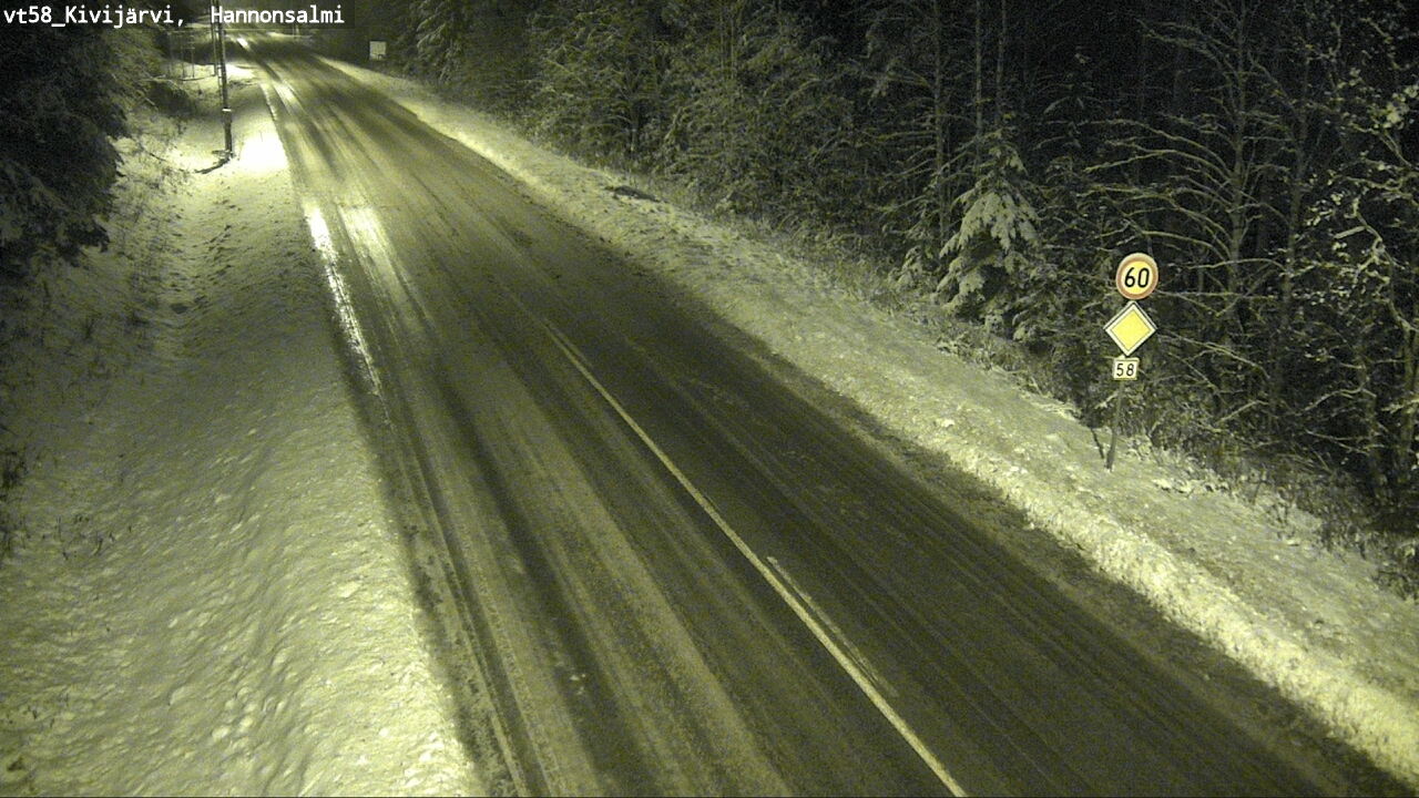 Weather Camera Image Road 58 Kivijärvi, Hannonsalmi, Kivijärvi, Keski-Suomi
