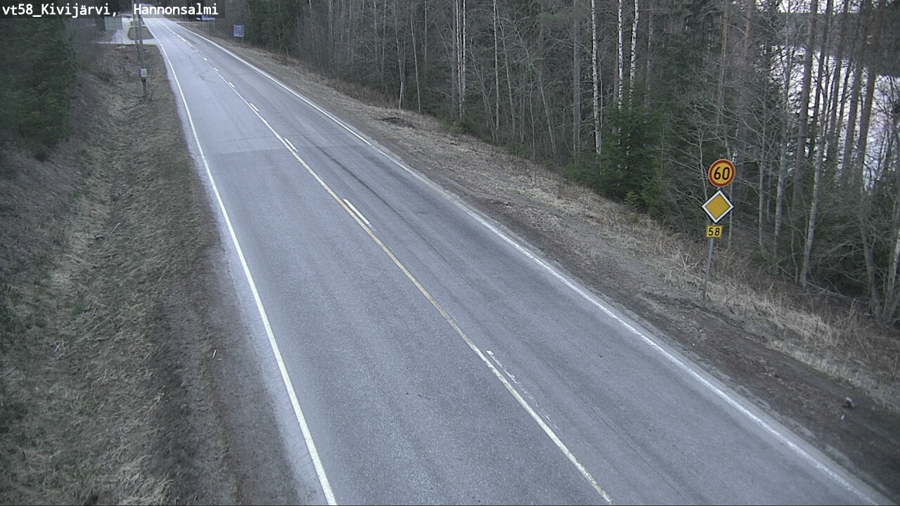 Weather Camera Image Road 58 Kivijärvi, Hannonsalmi, Kivijärvi, Keski-Suomi