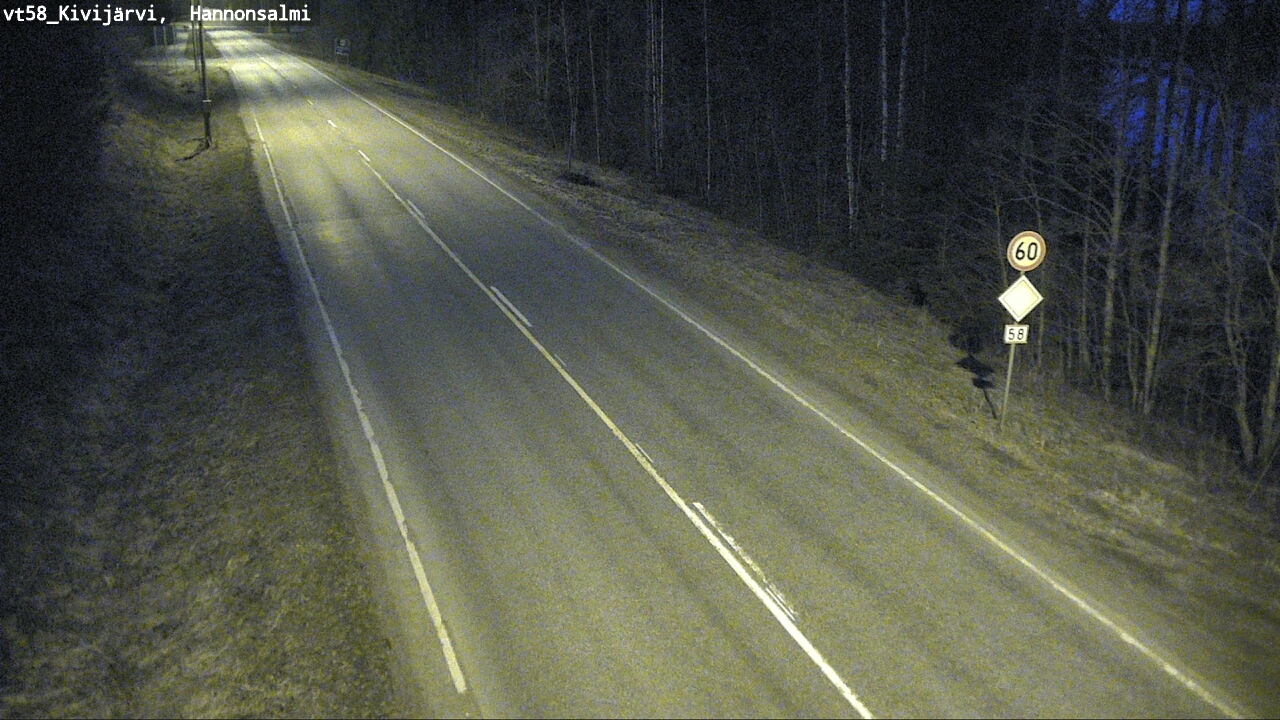 Weather Camera Image Road 58 Kivijärvi, Hannonsalmi, Kivijärvi, Keski-Suomi