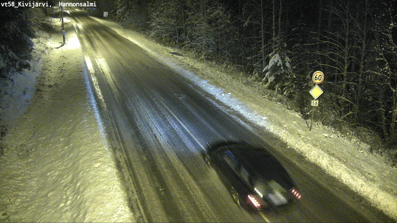 Weather Camera Image Road 58 Kivijärvi, Hannonsalmi, Kivijärvi, Keski-Suomi