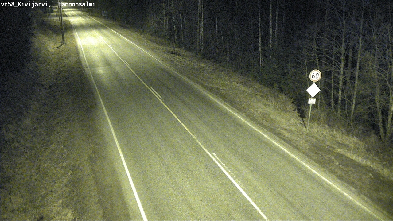 Weather Camera Image Road 58 Kivijärvi, Hannonsalmi, Kivijärvi, Keski-Suomi