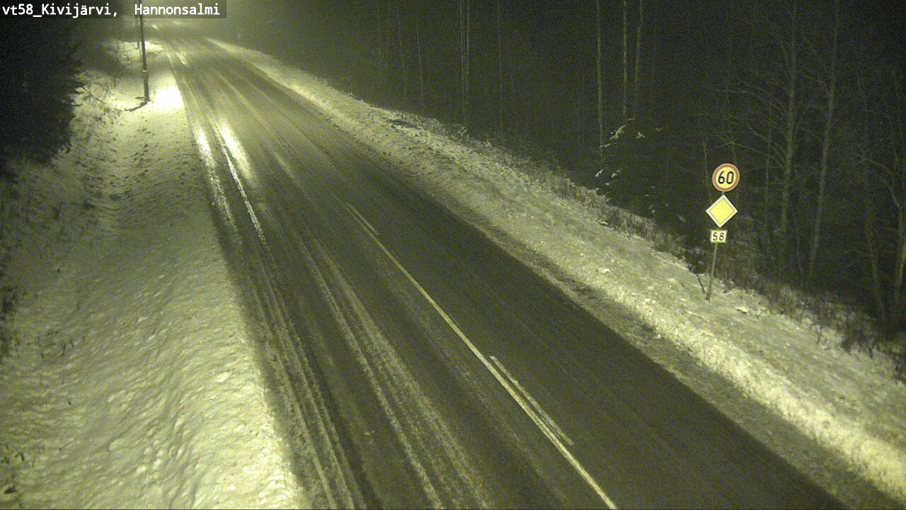 Weather Camera Image Road 58 Kivijärvi, Hannonsalmi, Kivijärvi, Keski-Suomi