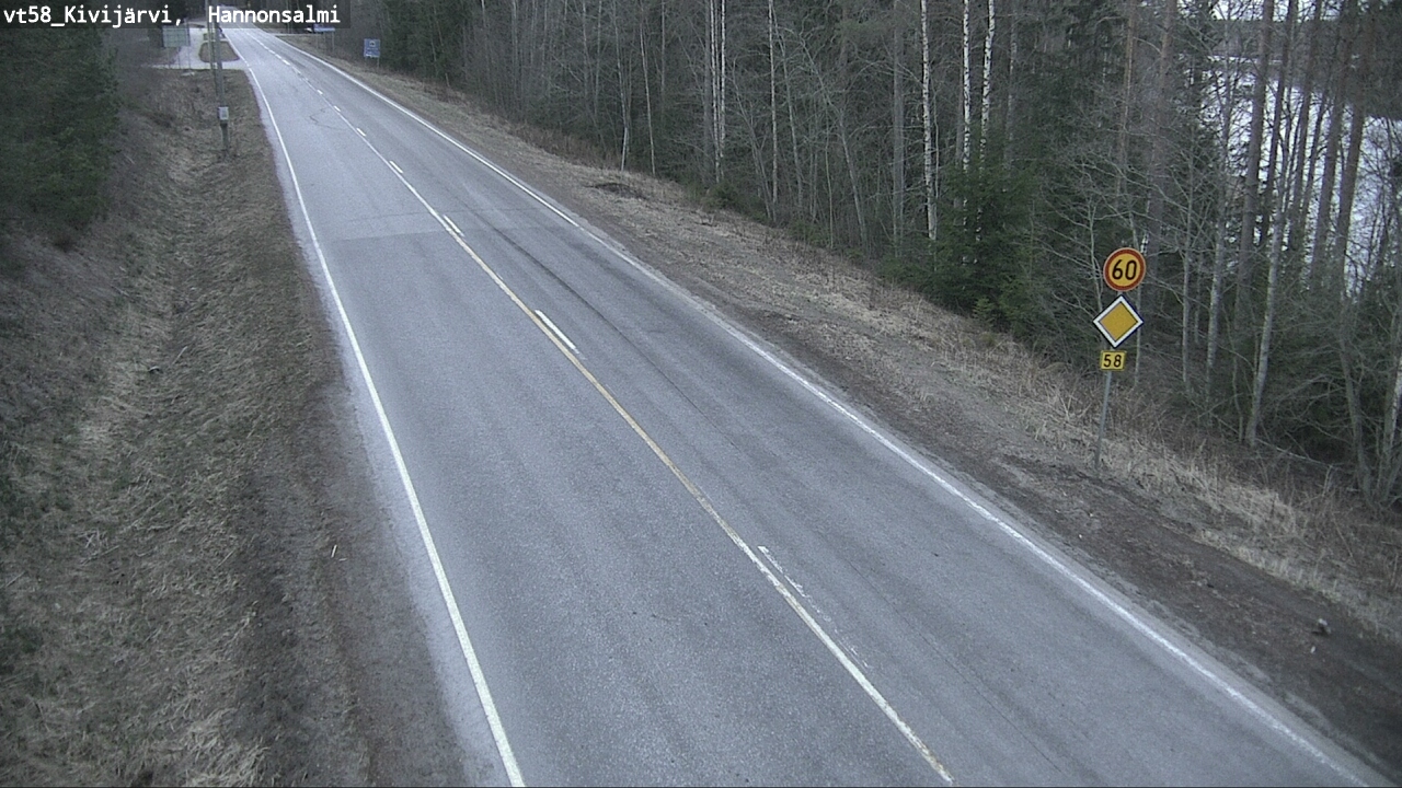 Weather Camera Image Road 58 Kivijärvi, Hannonsalmi, Kivijärvi, Keski-Suomi
