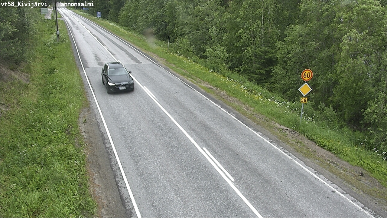 Weather Camera Image Road 58 Kivijärvi, Hannonsalmi, Kivijärvi, Keski-Suomi