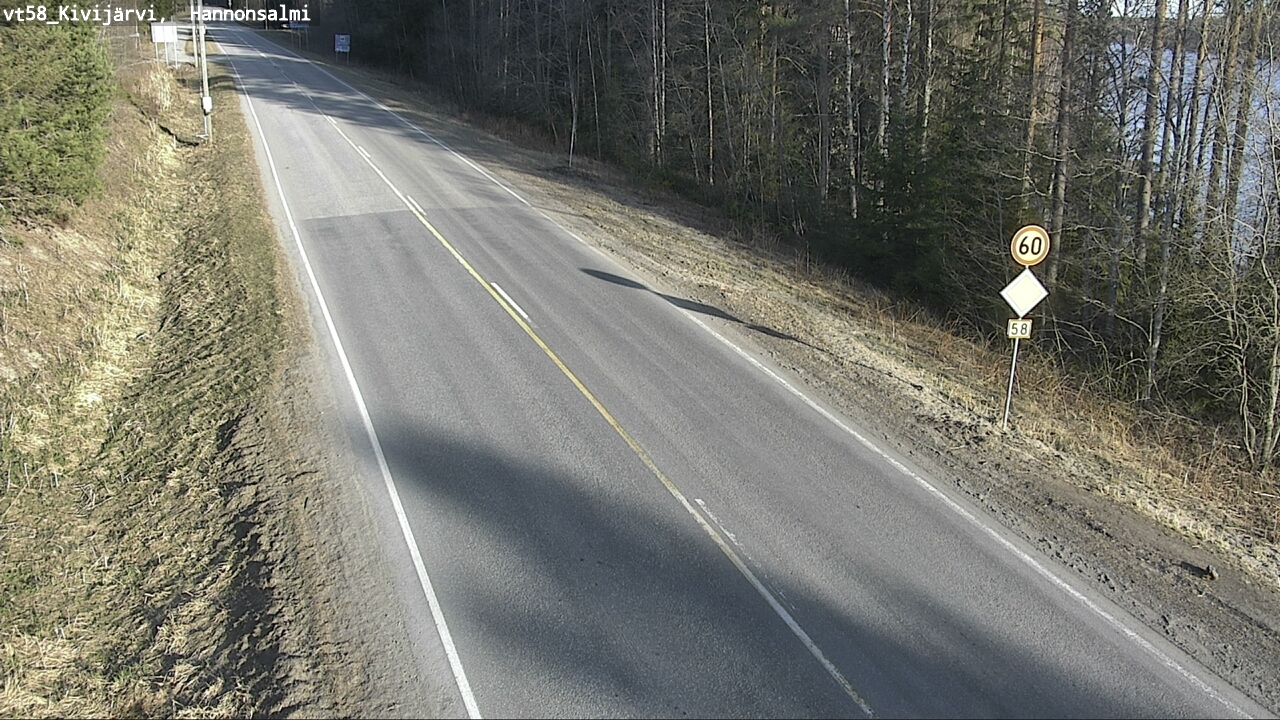 Weather Camera Image Road 58 Kivijärvi, Hannonsalmi, Kivijärvi, Keski-Suomi